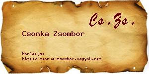 Csonka Zsombor névjegykártya