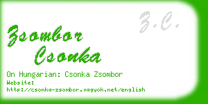 zsombor csonka business card